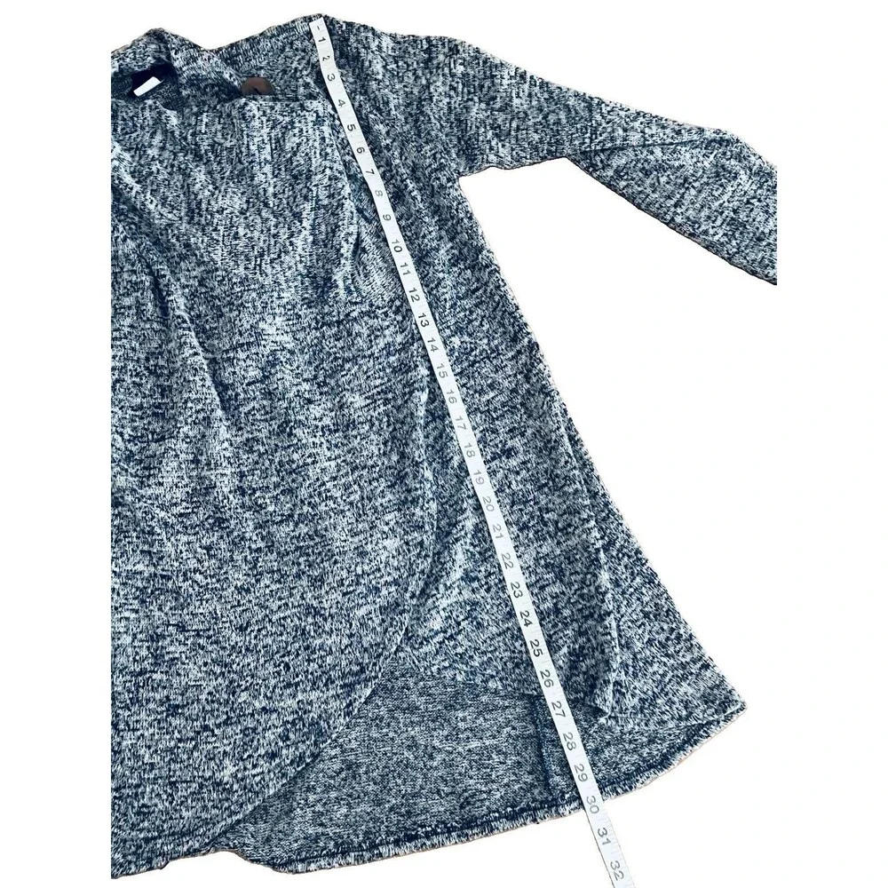 Bobeau Asymmetrical Wrap Sweater Heather Blue Lightweight Cardigan Sz Small USA